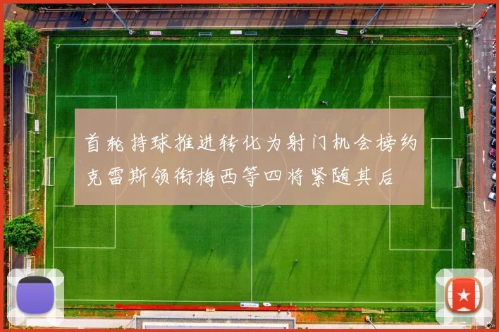 首轮持球推进转化为射门机会榜约克雷斯领衔梅西等四将紧随其后